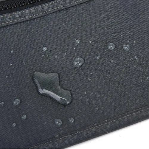 Vista 130 de DAITET Cinturón de dinero, soporte para pasaporte, cartera de viaje oculta segura con bloqueo RFID, riñonera encubierta (negro), Negro, Rfid
