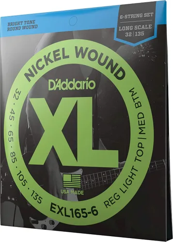 Vista 31 de D'Addario Cuerdas para Bajo Eléctrico, XL Níquel, EXL170M, Calibre Regular Ligero 45-100, Escala Media, Juego de 4 Cuerdas, Paquete de 1