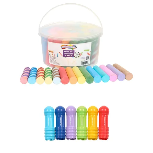 Vista 9 de Colorations Juego de 18 huevos de tiza gruesa, para niños y niños pequeños, de fácil agarre, no tóxicos, colores surtidos, 2 1/8 x 1 1/2 pulgadas