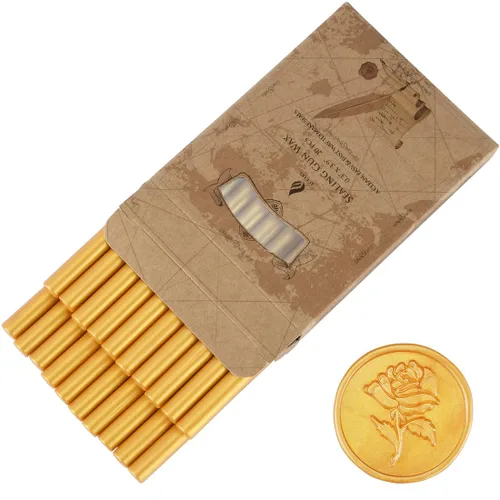 Vista 9 de 20 mini pistolas de pegamento de cera de sellado, palitos de cera de sellado, ideales para invitaciones de boda, cartas, sobres, tarjetas