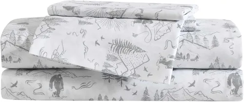 Vista 17 de Eddie Bauer Kids - Juego de sábanas Queen con sábana bajera elástica y fundas de almohada Soft Fabric, Fully Elastic Fitted Sheet, Deep Pocket