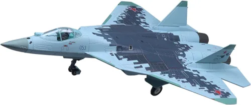 Vista 4 de Su-57 Felon - Aviones fundidos a presión a escala 1/100, modelo de avión de metal para coleccionista, entusiasta de la aviación, coleccionable