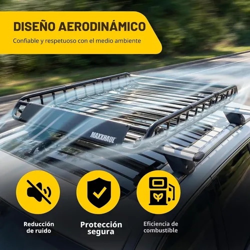 Vista 5 de MaxxHaul 70115 Portaequipajes universal de acero para autos - 46" x 36" X 4-1/2" - 150 lb. Capacidad
