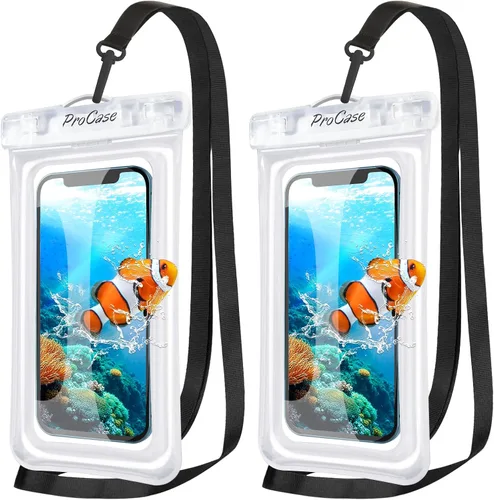 Vista 12 de ProCase Funda impermeable flotante para teléfono, funda impermeable para teléfono, bolsa flotante para teléfono celular, bolsa seca submarina
