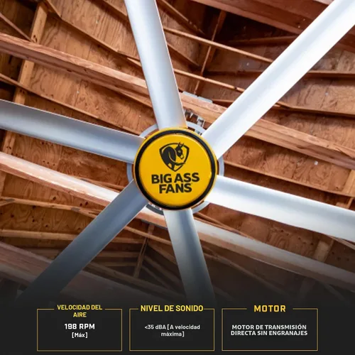 Vista 3 de Ventilador de techo Big Ass Fans 2025, en color dorado y plata , 2025