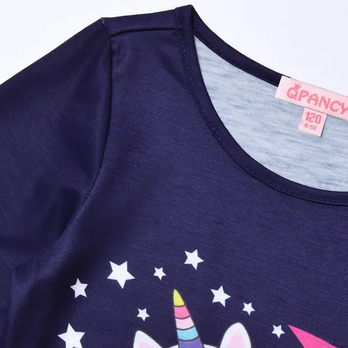 Vista 37 de QPANCY Conjunto de pijamas a juego para niñas y muñecas, pijamas de manga larga para otoño e invierno