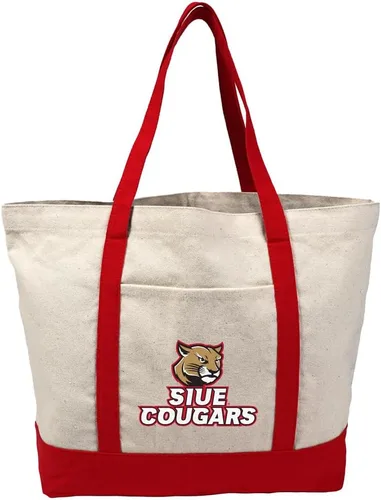 Vista 108 de Campus Lab Bolsa de lona con logotipo primario colegiado con bolsillo externo, bolsa de hombro reutilizable para ir de compras, playa Águilas A&m