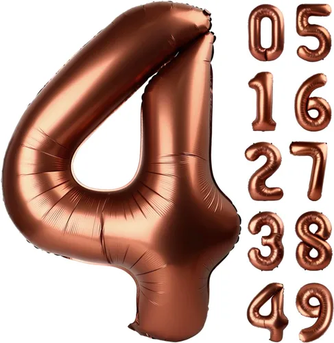 Vista 247 de Globo negro de 40 pulgadas con números del 0 al 9 (cero-nueve), globo de cumpleaños de gran tamaño, globo de helio de aluminio con números grandes