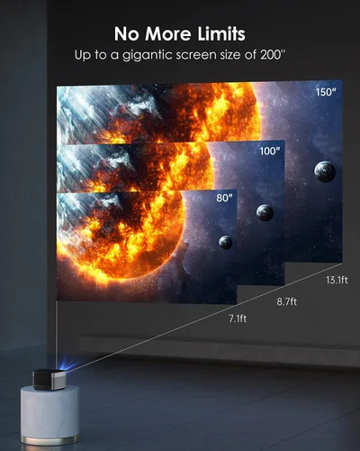 Vista 6 de XGIMI H2 True - Proyector de películas 1080p, proyector inteligente compatible con 4K, proyector de cine en casa de 1350 lúmenes ANSI, barra