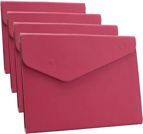 Vista 20 de Carpeta de archivos A4 de cuero PU Portafolio impermeable con cierre magnético invisible, color negro