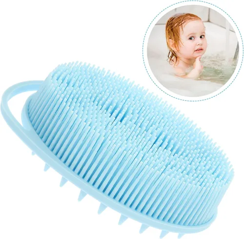 Vista 3 de Shower Brush with Soft Silicone Bristles for Deep Cleansing and Sensory Training Dual Sided Body Scrubber for Gentle Exfoliation and Massage