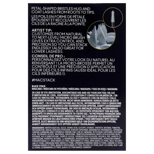Vista 5 de MAC MAC Stack - Máscara de pestañas Superstack Micro Brush para mujer, 0.41 onzas