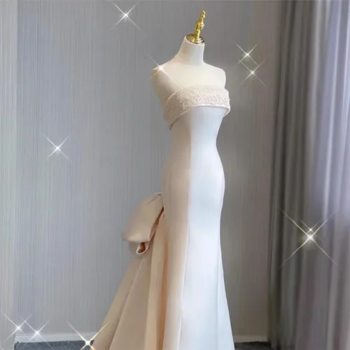 Vista 2 de Maniquí femenino Torso Maniquí Forma de Vestido, Maniquí de Vestido de Novia de Altura Ajustable, Modelo de Exhibición de Ropa Soporte de Cuerpo