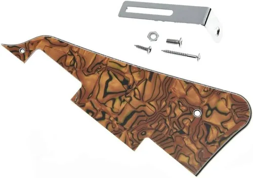 Vista 65 de Dopro Golpeador de guitarra LP con perla de abalone y soporte negro para Epi Les Paul