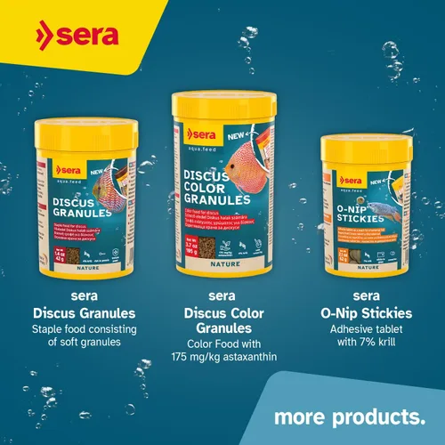 Vista 8 de Sera Discus Prob Granules 4 oz Discus Fish Food con probióticos