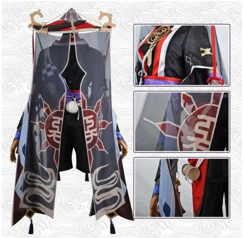 Vista 4 de Cosplay Life Genshin Impact - Disfraz completo de anime RPG con peluca para cosplay, disfraz de Halloween para adulto unisex