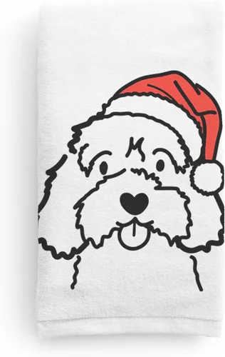 Vista 18 de Inkopious Santa Hat Airedale Terrier - Toalla de mano decorativa - Decoración navideña para el hogar