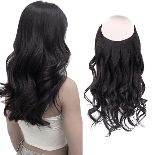 Vista 58 de Sassina Extensiones de Cabello con Alambre Invisible Cabello Humano Real con Alambre Transparente Tamaño Ajustable Clips Seguros Naturales Liso