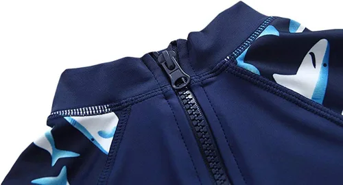 Vista 3 de Traje de baño de una pieza para bebé, traje de baño de una pieza, con cremallera, protección solar UPF50+ con sombrero