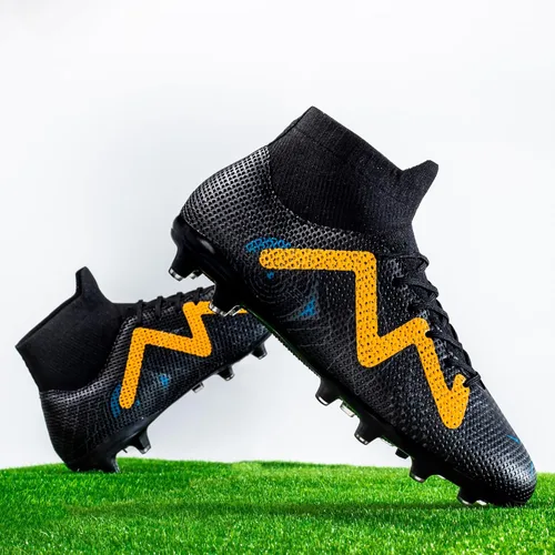 Vista 5 de Zapatos de fútbol profesionales para hombre, zapatos de fútbol de césped atléticos, para exteriores para niños grandes AGFG