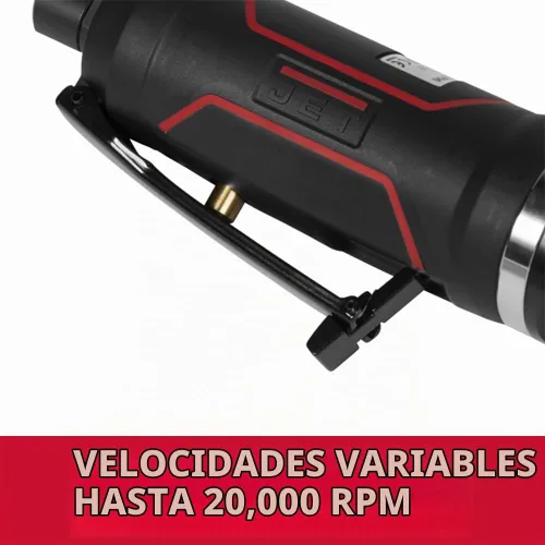 Vista 4 de JET Amoladora neumática de 1/4 pulgadas, 20000 RPM (modelo JAT-480)