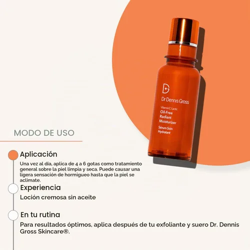 Vista 5 de Dr Dennis Gross VitC+Crema hidratante radiante sin aceite láctico, 1.7 fl oz/1.7 fl oz