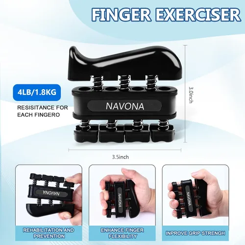 Vista 4 de 5/10 PCS Grip Strength Trainer Kit, Hand Gripper Strengthener, Finger Exerciser