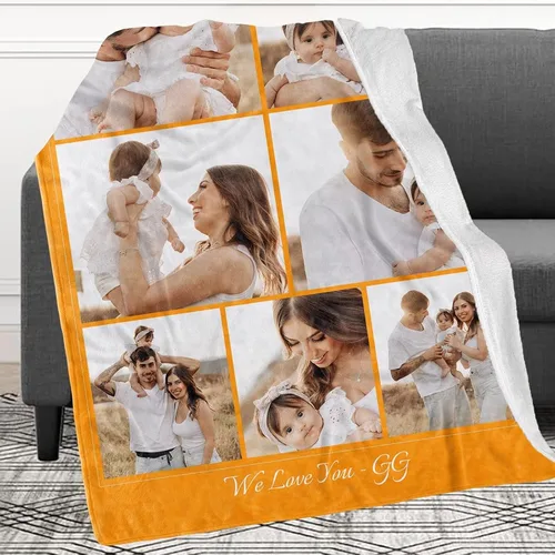 Vista 16 de Manta personalizada con imagen, mantas personalizadas para adultos y niños, manta de fotos personalizable, mantas personalizadas como regalo