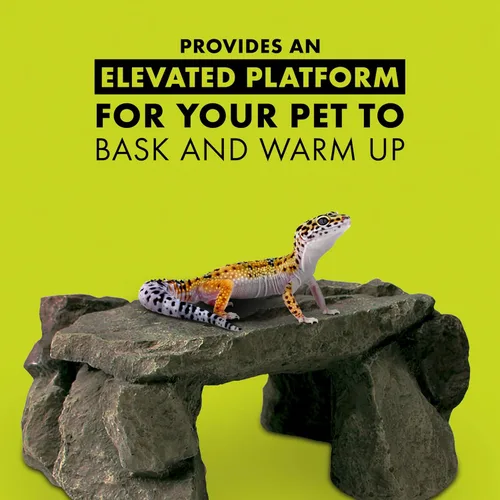 Vista 10 de Zilla hábitat para reptiles, decoración, roca, guarida, tamaño medio