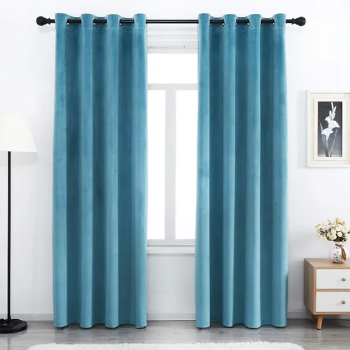 Vista 20 de SPXTEX Cortinas Opacas de Terciopelo Verde - 84 Pulgadas de Largo, Bloqueo de Luz, Parte Superior con Ojales, Aislamiento de Calor, Térmico
