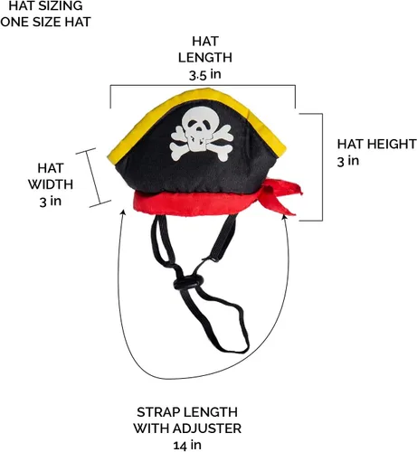 Vista 3 de Disfraz de pirata perro - Edición limitada, M, Negro, rojo, blanco