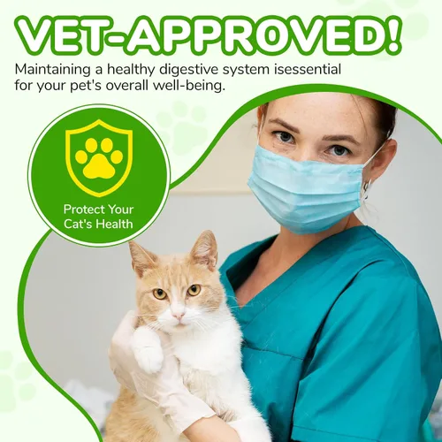 Vista 9 de Alivio del estreñimiento del gato, alivio del estreñimiento para gatos con 6 probióticos activos Promueve movimientos intestinales saludables