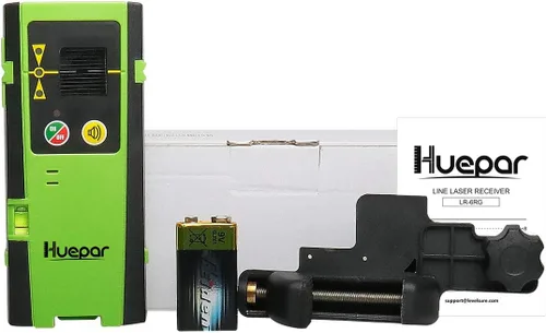Vista 9 de Huepar Detector láser LR-6RG para nivel láser, compatible con niveles láser Huepar y Pro con solo modo de pulso, receptor láser de detección