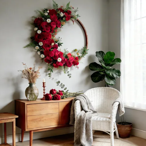 Vista 7 de 100 rosas artificiales rojas a granel, ramo de rosas artificiales de seda de terciopelo con tallos para decoración de bodas, flores falsas