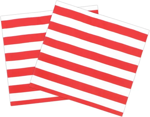 Vista 8 de Servilletas de papel desechables con lunares rojos, 60