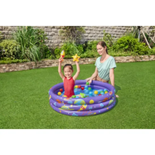 Vista 9 de Bestway Piscina Hinchable Infantil 3 Aros con Bolas 102x25 cm +2 Años Interior y Jardin 52466