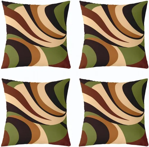 Vista 11 de Juego de 2 fundas de almohada abstractas de 16 x 16 pulgadas para niños, niñas, adolescentes, decoración de dormitorio, moderna a rayas, decoración