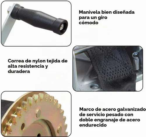 Vista 3 de Torin - Cabrestante manual resistente de 1600 libras, cable de alambre de acero de 32.8 pies, color plateado, ideal para barcos, cuatrimotos