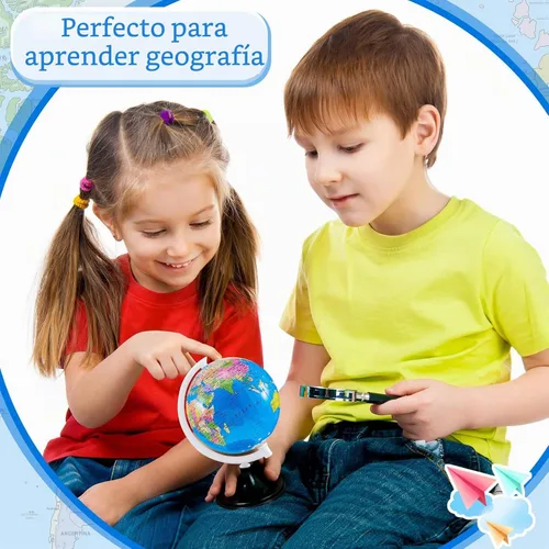 Vista 4 de Henoyso - Globo mundial para niños con soporte, 6