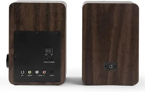 Vista 4 de Victrola Monitores M1: altavoces de monitor de estantería alimentados, transmisión inalámbrica Bluetooth, sonido estéreo premium, se empareja