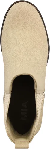 Vista 4 de MIA Jody - Botines de cuero vegano para mujer, botas Chelsea Beige