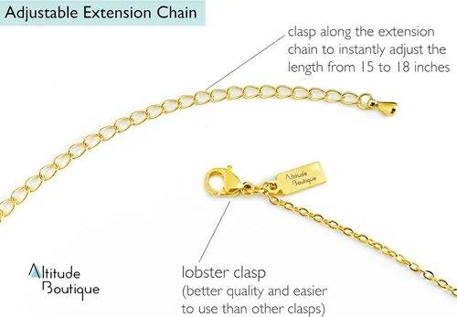 Vista 5 de Altitude Boutique Collar de montaña nevada para mujeres amantes de la naturaleza, esquiadores, excursionistas campistas (oro, plata, oro rosa)