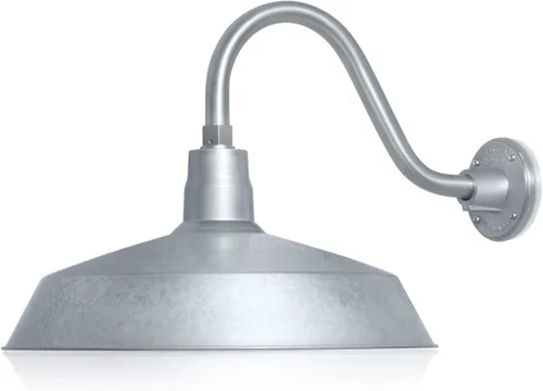 Vista 11 de 17 pulgadas. RLM Warehouse - Pantalla con brazo de cuello de cisne y bombilla Led A19 5000K de 9W