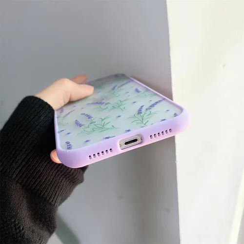 Vista 6 de Ownest Funda compatible con iPhone 12 para iPhone 12 transparente esmerilado, parte trasera de policarbonato 3D floral para niñas y mujeres, funda
