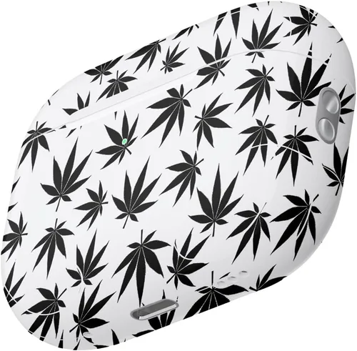 Vista 3 de MightySkins - Fundas compatibles con Apple AirPods Pro 2 - Pot Leaves Black Funda protectora de vinilo duradera y única Fácil de aplicar, quitar