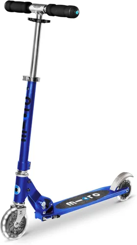 Vista 4 de Micro Kickboard Sprite 2-Wheel Foldable Kids Scooter, Ages 6+, Up to 220lbs Compact Foldable Design for Travel & Storage, Adjustable T-Bar Rosa