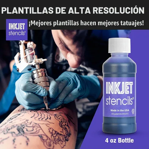 Vista 3 de Ink Jet Tinta de plantilla de recarga compatible con plantillas de tinta de impresora (violeta, botella de 4 onzas)