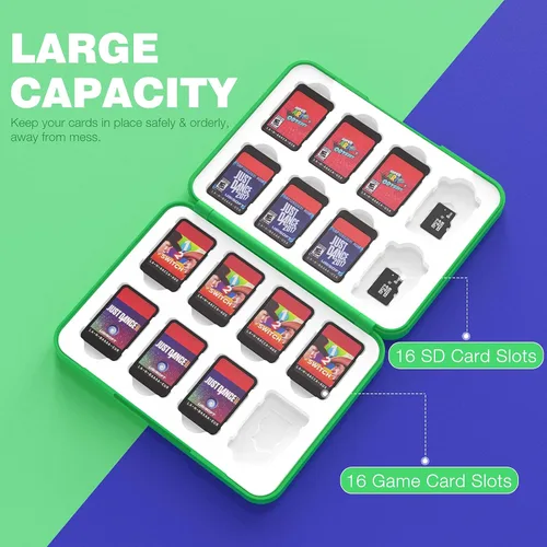 Vista 2 de MoKo Funda para tarjetas de juego compatible con Nintendo SwitchSwitch LiteSwitch OLED 2021 funda para juegos Switch para tarjetas SD y tarjetas
