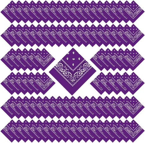 Vista 20 de 100 bandanas a granel, bandanas de cachemira para hombres y mujeres