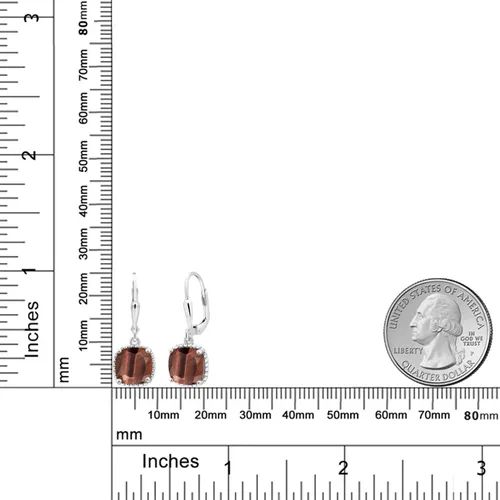 Vista 81 de Gem Stone King Aretes colgantes de plata de ley 925 de 0.315 pulgadas para mujer